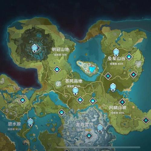 原神怎么解锁蒙德全部地图缩略图