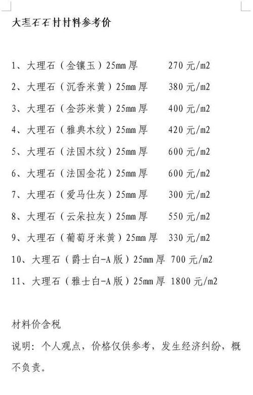 大理石多少钱一米缩略图