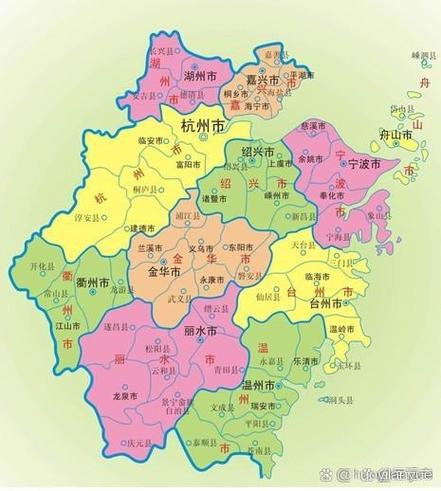 浙江省地图缩略图