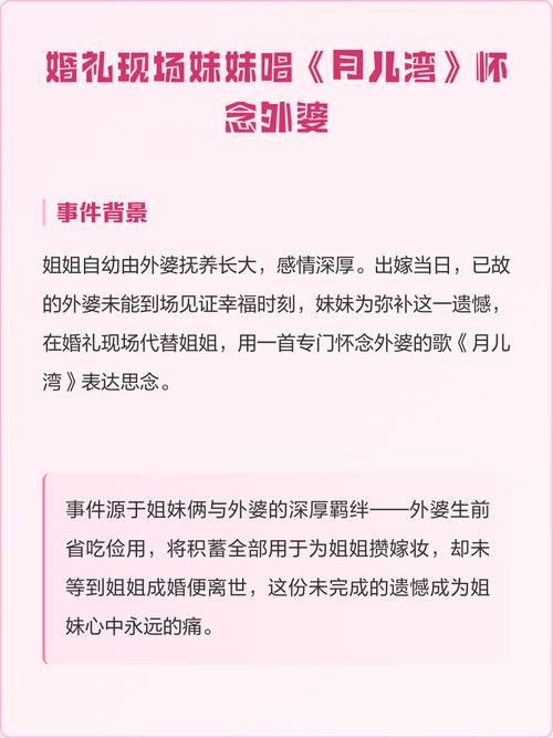 姐姐婚礼妹妹唱月儿湾的场面缩略图