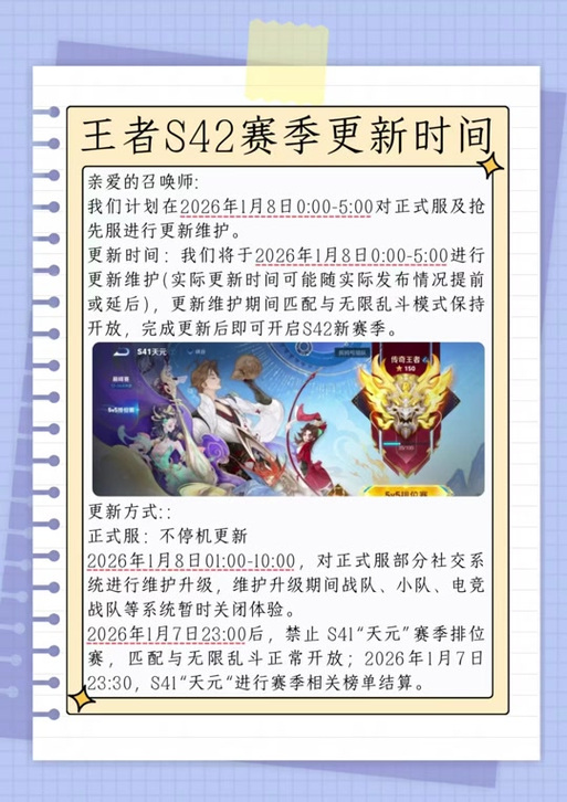 王者赛季什么时候更新缩略图