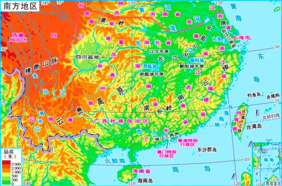 中国地形地图高清版大图缩略图