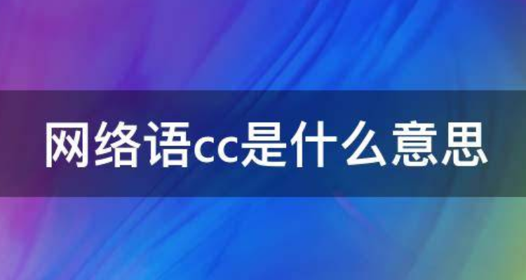 cc网络用语是什么意思缩略图