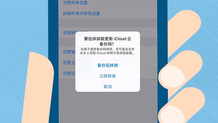 抹掉所有设置和内容缩略图