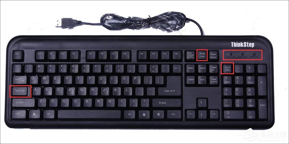 键盘上数字键上面第三个灯亮着缩略图