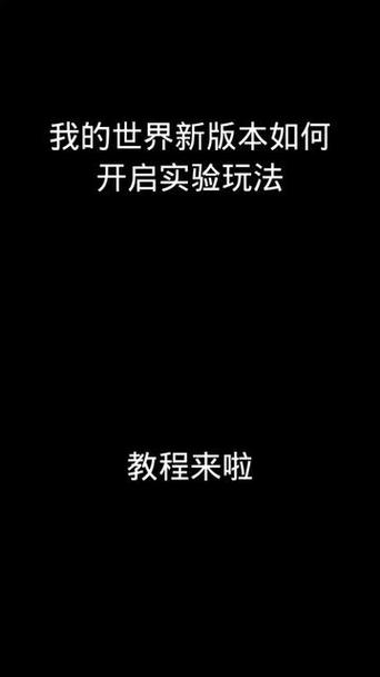 我的世界怎样开启实验性玩法缩略图