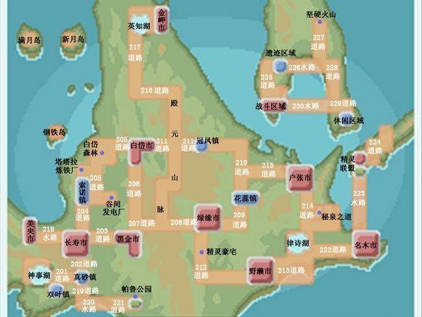 口袋妖怪白金精灵分布图缩略图