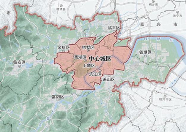 杭州市中心地图缩略图