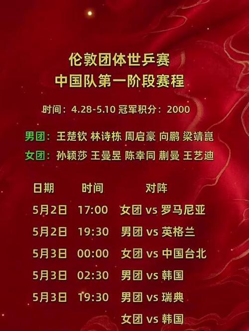 2026世乒赛今日赛程表游戏截图