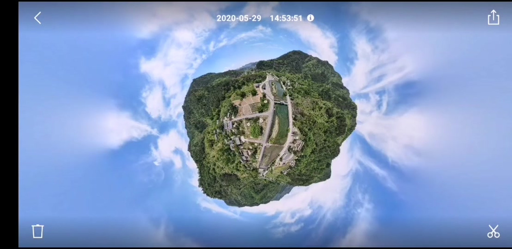 大疆怎么导出球形照片