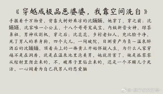 穿越到古代成恶婆婆的小说缩略图