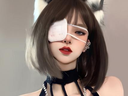 戴眼罩的短发女角色缩略图