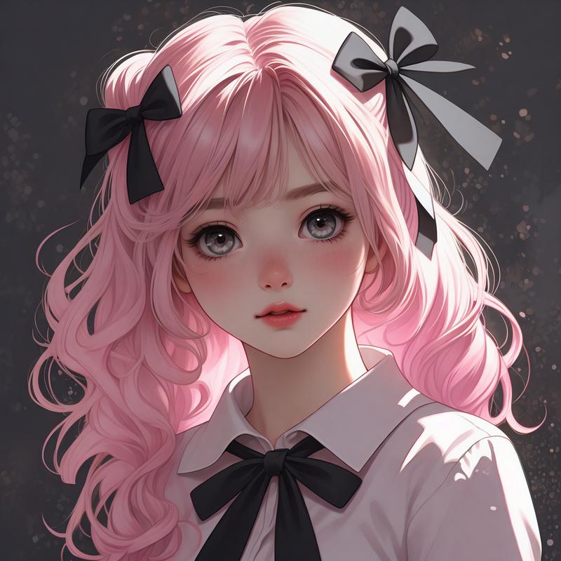 JK漫画粉头发小女孩头像缩略图