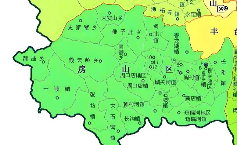 北京房山区地图缩略图