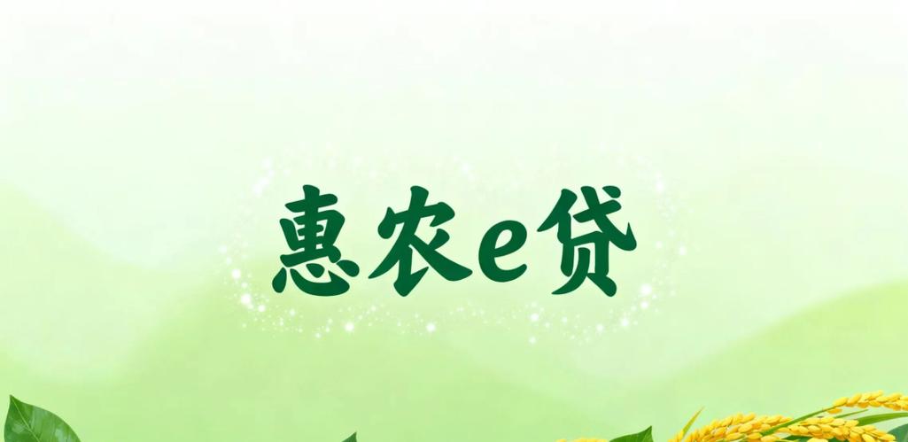 农惠e贷申请条件游戏截图