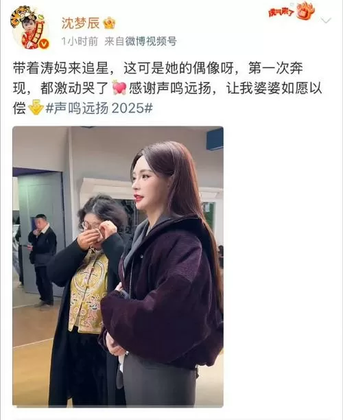 沈梦辰带海涛妈妈追星成功缩略图